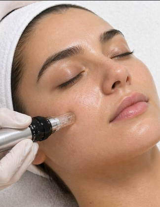 Microneedling facial treatment