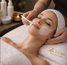 Signature facial treatment at La Vilna